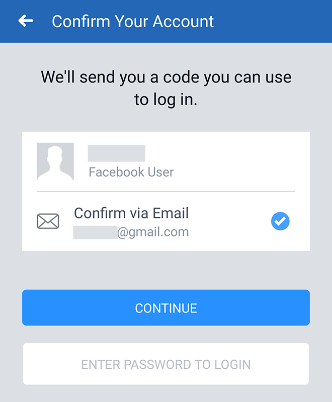 reset facebook password app