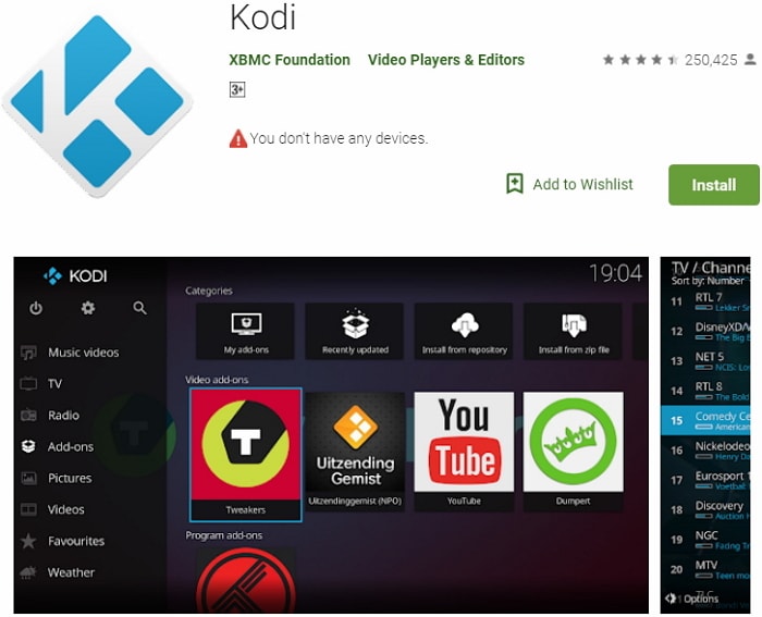 how to Update Kodi on Android