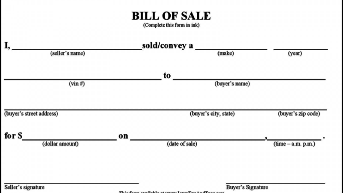 FREE Bill of Sale for Car: Templates, Forms, Download in PDF With Regard To Vehicle Bill Of Sale Template Word