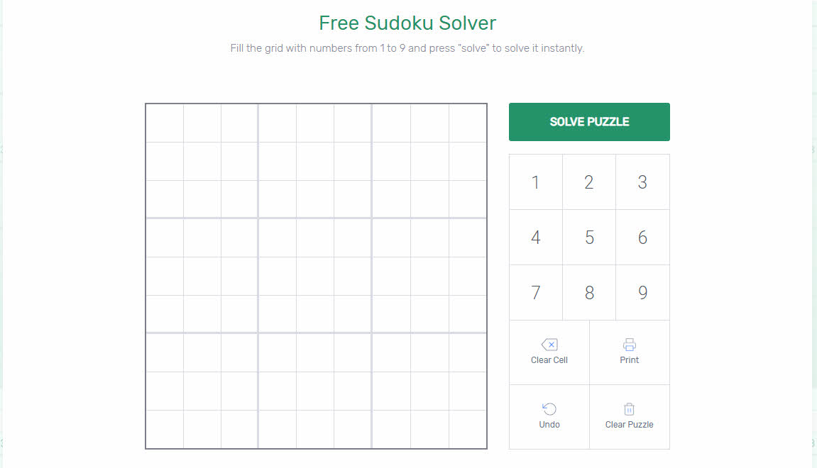free sudoku solver