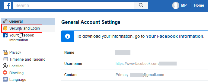 facebook account log out